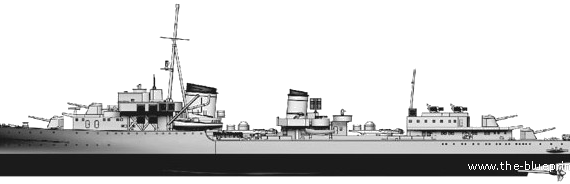 Корабль DKM Z-28 [Zerstorer] (1945) - чертежи, габариты, рисунки